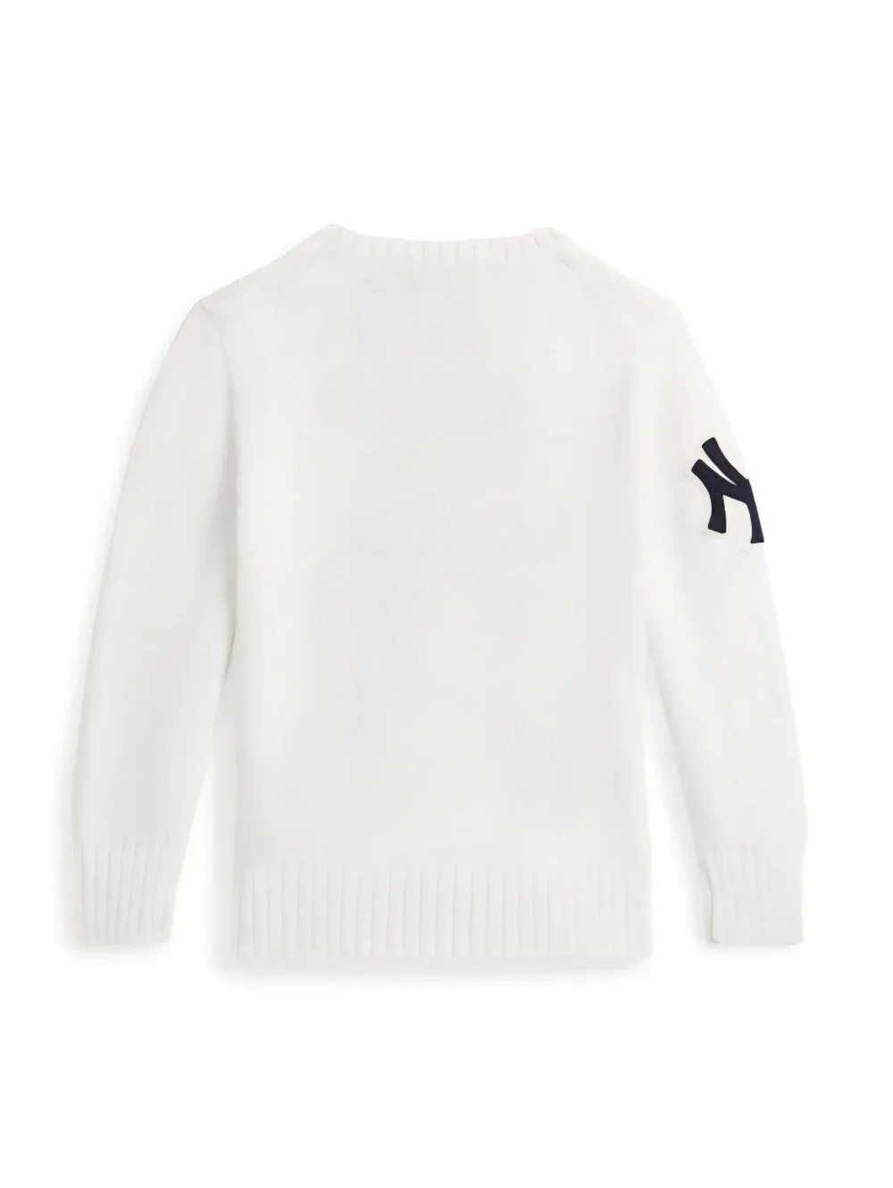 Yankees Polo Ralph Lauren Preschool Bear Pullover Sweater - White - Size 7